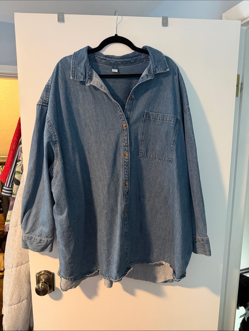 Old Navy Light Blue Denim Button-Down Shirt